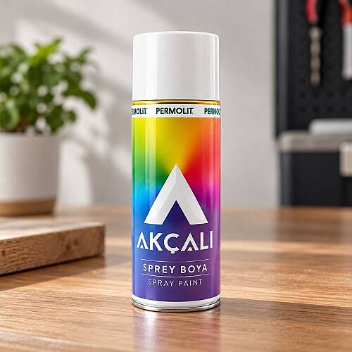 Akçalı 400 ml Parlak Beyaz Akrilik Sprey Boya SNT14428 - 2