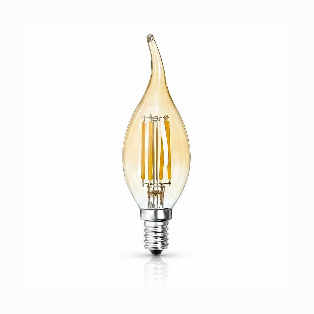 K2 4W E14 Flamanlı Buji Ampul 2700K 10'lu Paket KES600 - 1