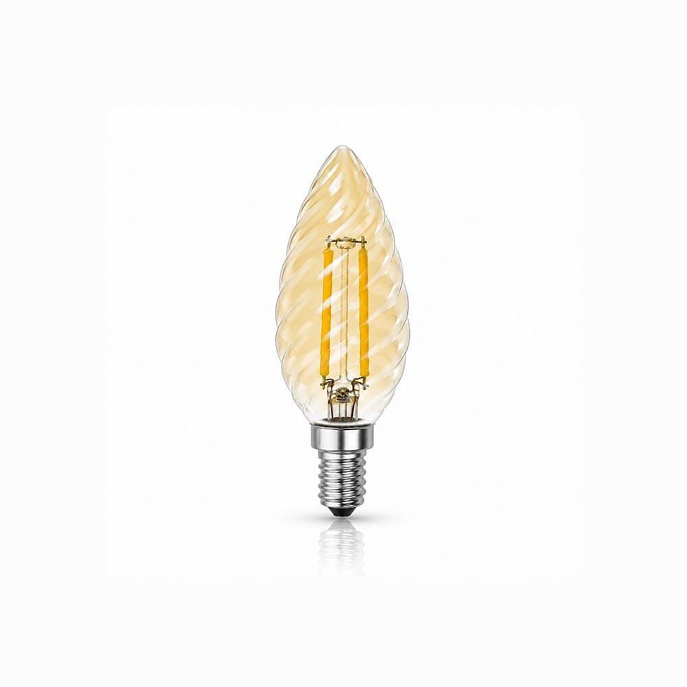 K2 4W E14 Flamanlı Buji Ampul 2700K 10'lu Paket KES610 - 1