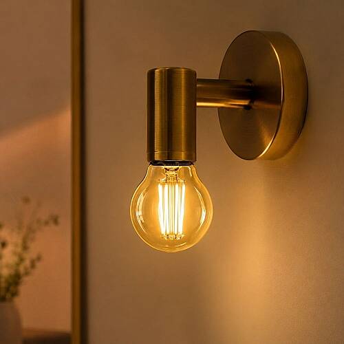 K2 E27 4W G45 Flamanlı Rustik Ampul Amber 5'li KES602 - 2