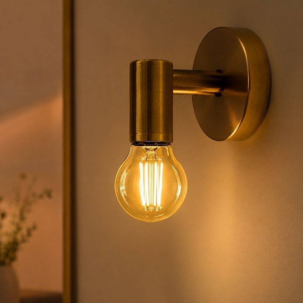 K2 E27 4W G45 Flamanlı Rustik Ampul Amber 5'li KES602 - 2