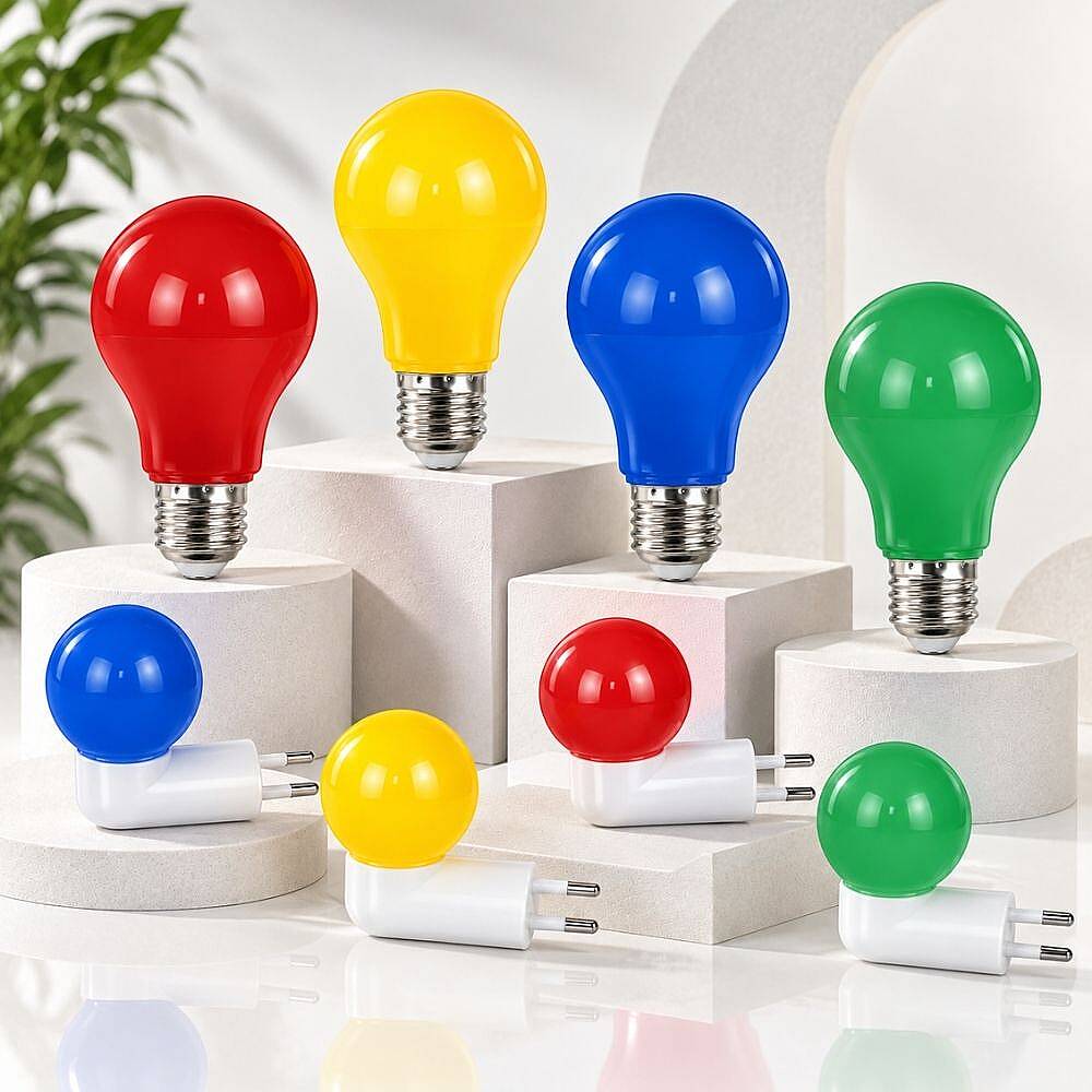 K2 E27 5W Renkli Ampul Mavi 420 lm Aydınlatma 1 Paket KES119 - 2