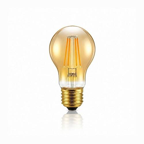K2 E27 6W A60 Dimlenebilir Flamanlı Amber 5'li KES631