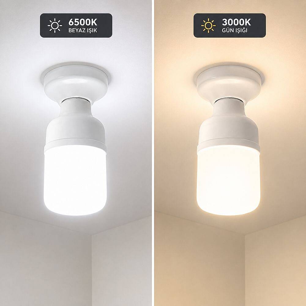 K2 T120 E27 40W Torch Ampul 6500K 5'li Paket KES132 - 3