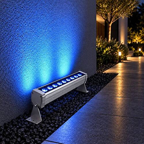 K2 Wallwasher 9W 900 lm 25cm Mavi Dış Mekan KWL118 - 3