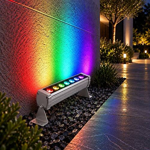 K2 Wallwasher Dış Mekan Armatür 9W 900 lm 25cm RGB KWL118 - 3