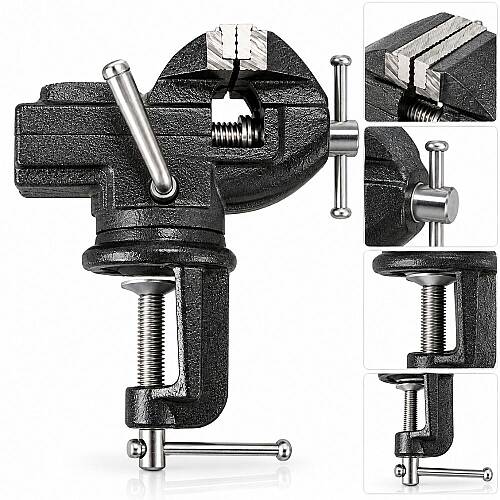 Mini Dönerli Masa Mengenesi 50 mm Kelepçeli Hobi LMK4200 - 2