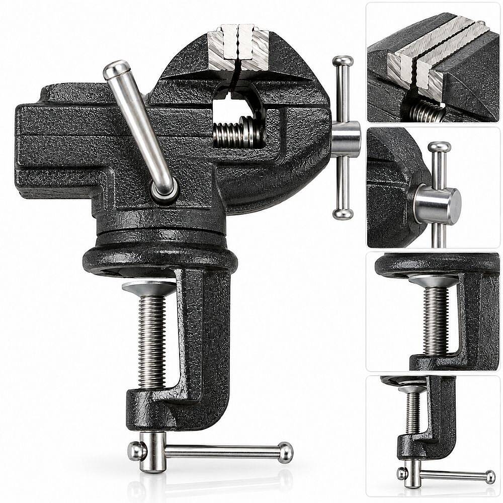 Mini Dönerli Masa Mengenesi 50 mm Kelepçeli Hobi LMK4200 - 2