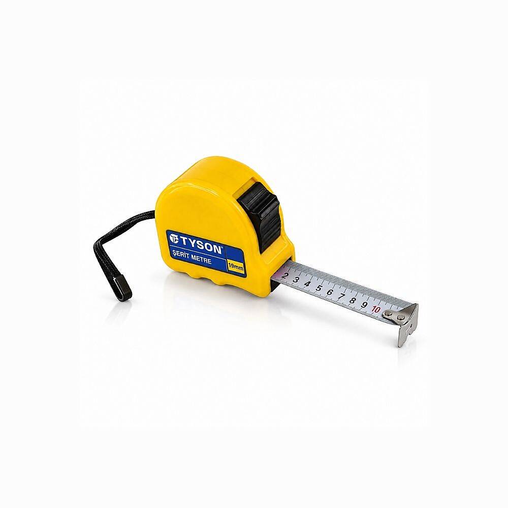 Sarı Profesyonel Şerit Metre 5 m x 19 mm Otomatik LTYS9014 - 2